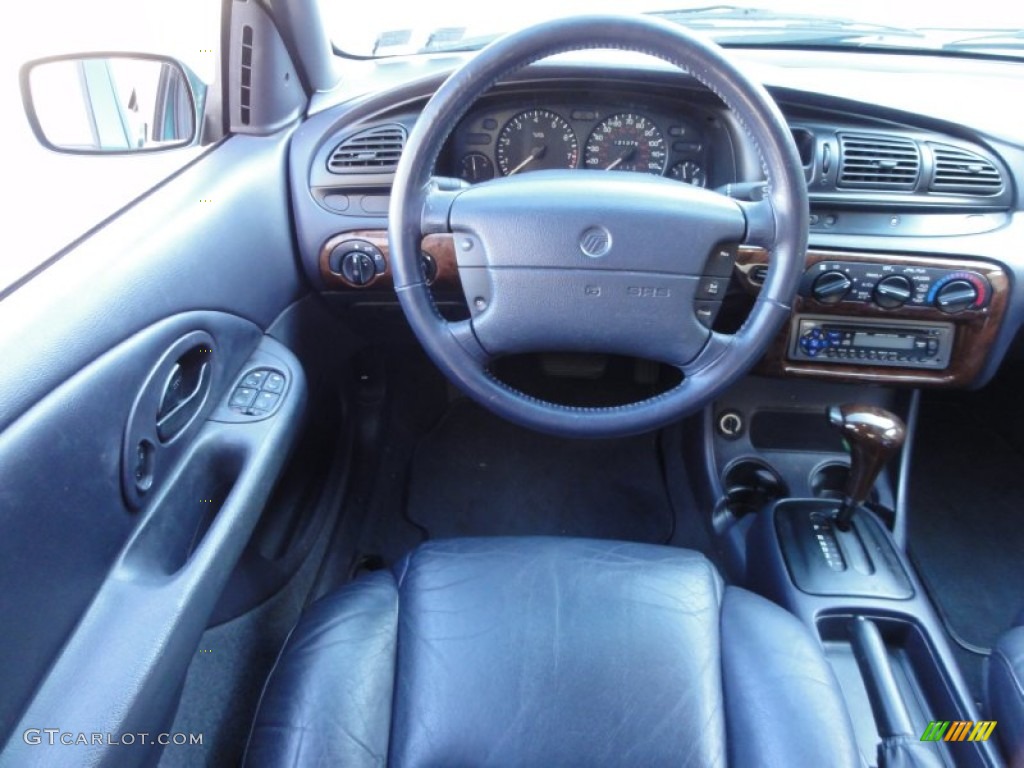 1998 Mystique LS - Dark Satin Green Metallic / Midnight Blue photo #27