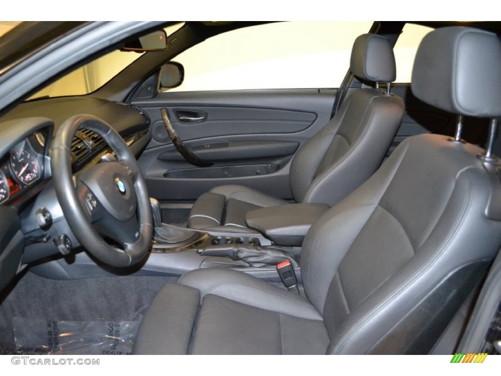 Black Interior 2010 BMW 1 Series 135i Coupe Photo #56342123