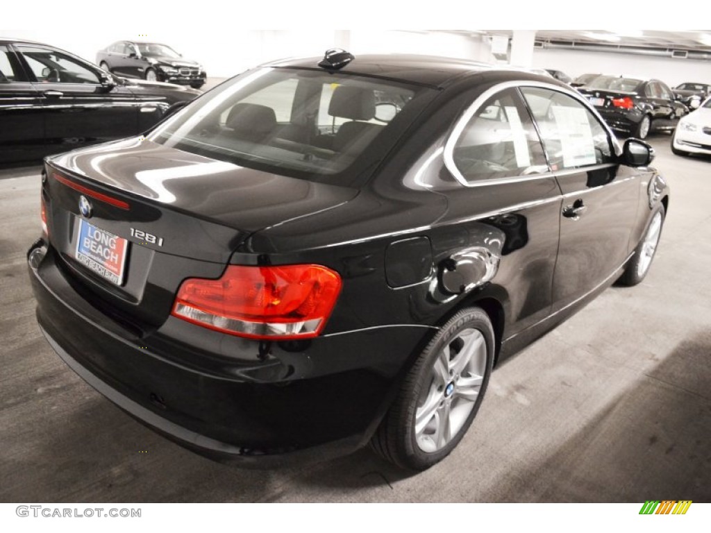2012 1 Series 128i Coupe - Jet Black / Black photo #4