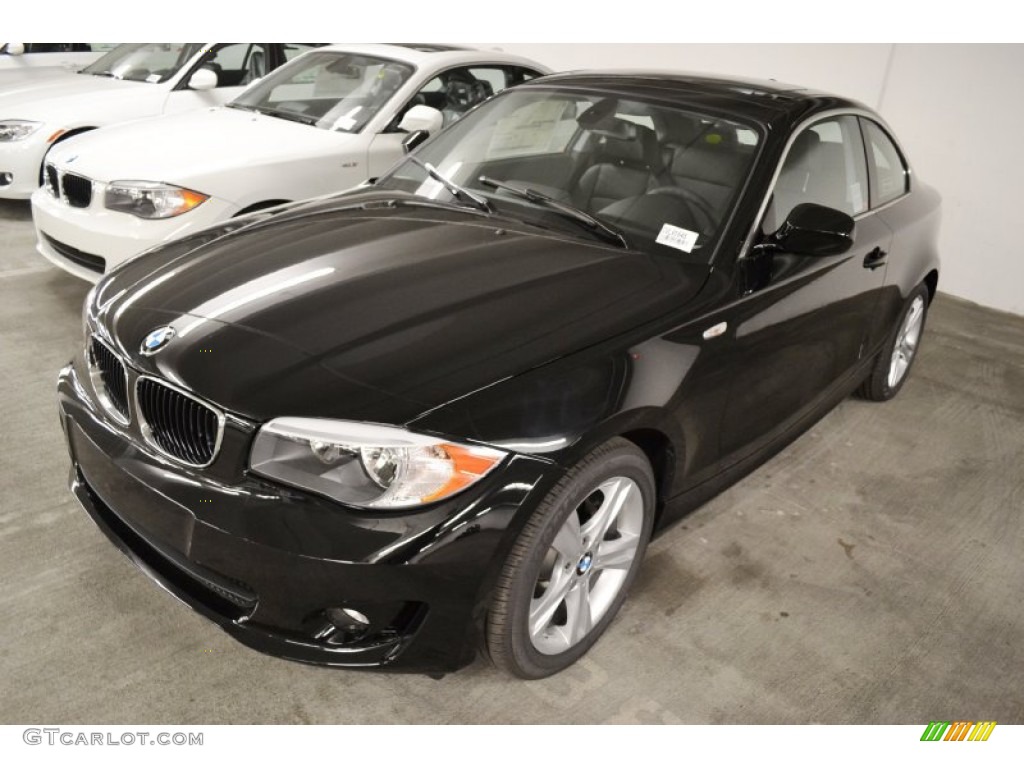 2012 1 Series 128i Coupe - Jet Black / Black photo #9