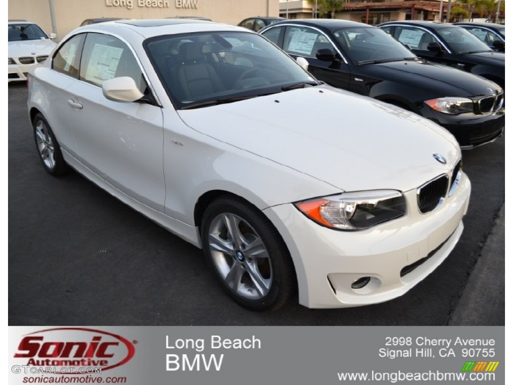 2012 1 Series 128i Coupe - Alpine White / Black photo #1