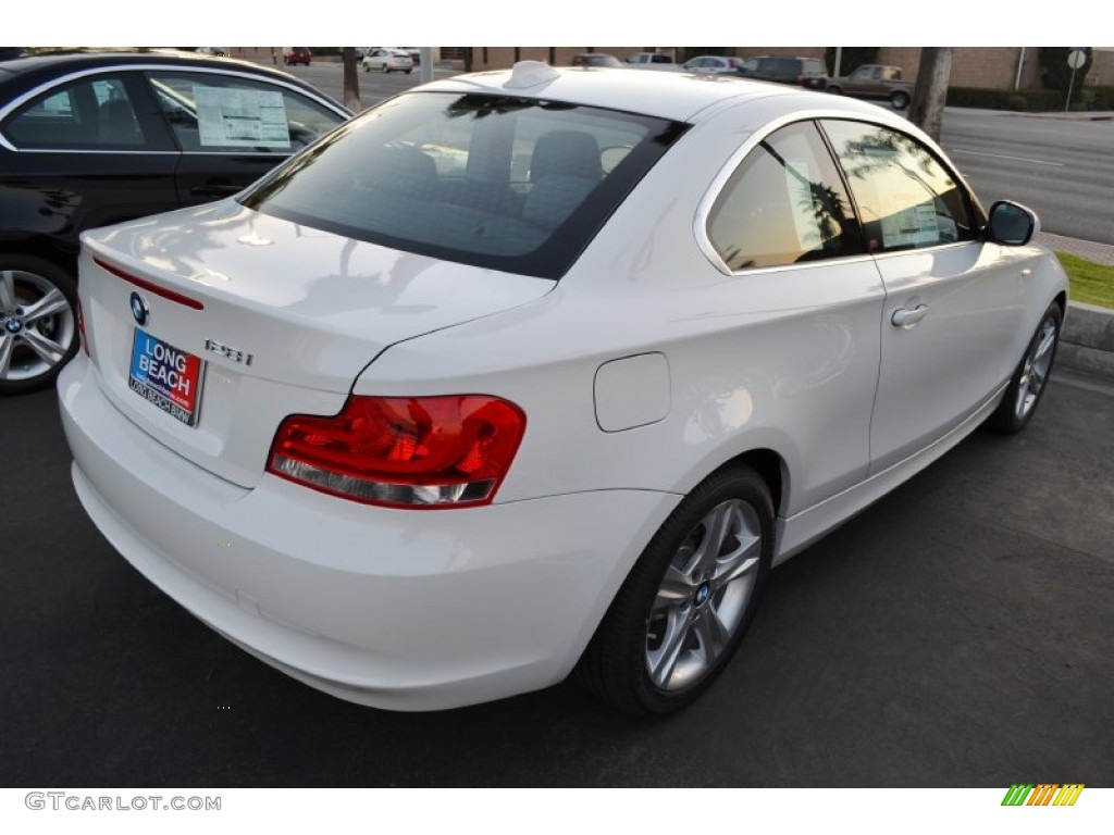 2012 1 Series 128i Coupe - Alpine White / Black photo #4