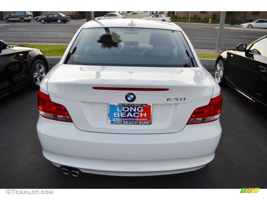 2012 1 Series 128i Coupe - Alpine White / Black photo #5