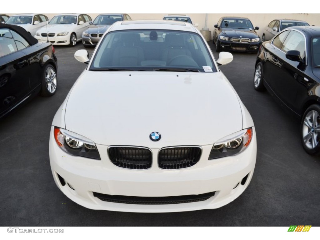 2012 1 Series 128i Coupe - Alpine White / Black photo #9