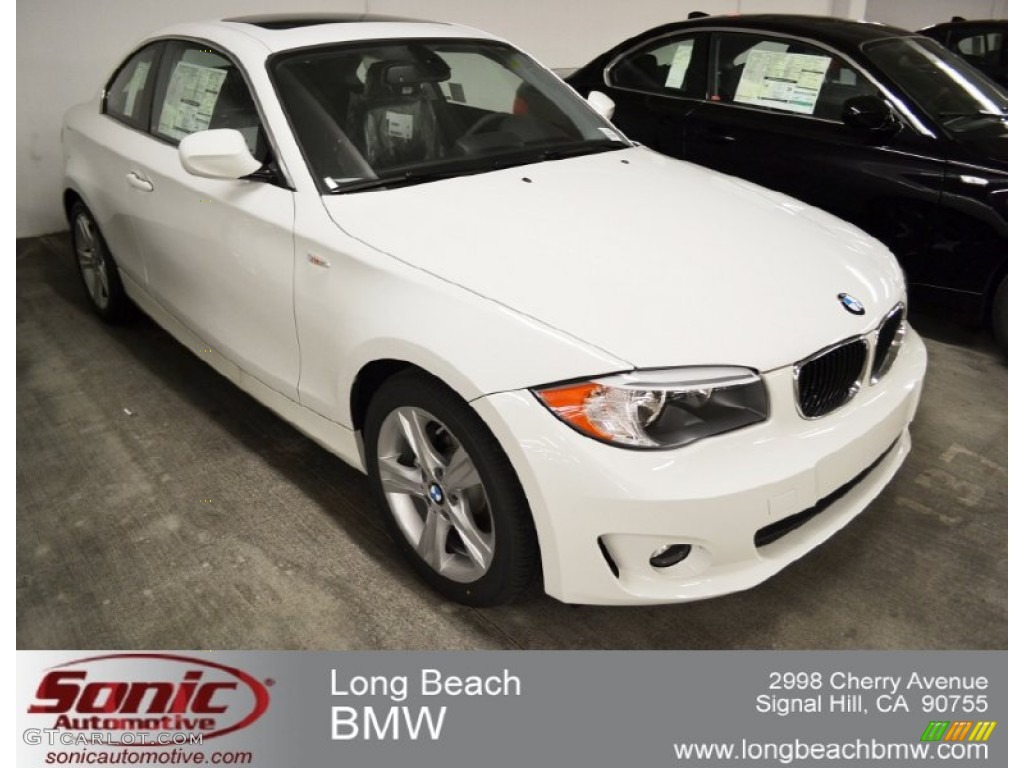 2012 1 Series 128i Coupe - Alpine White / Black photo #1