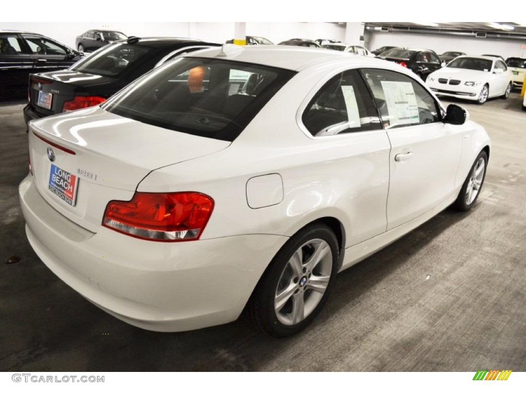 2012 1 Series 128i Coupe - Alpine White / Black photo #4