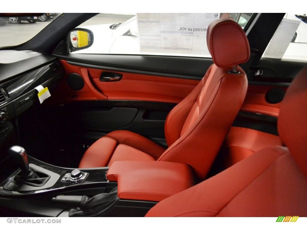 2012 3 Series 335i Coupe - Mineral White Metallic / Coral Red/Black photo #6