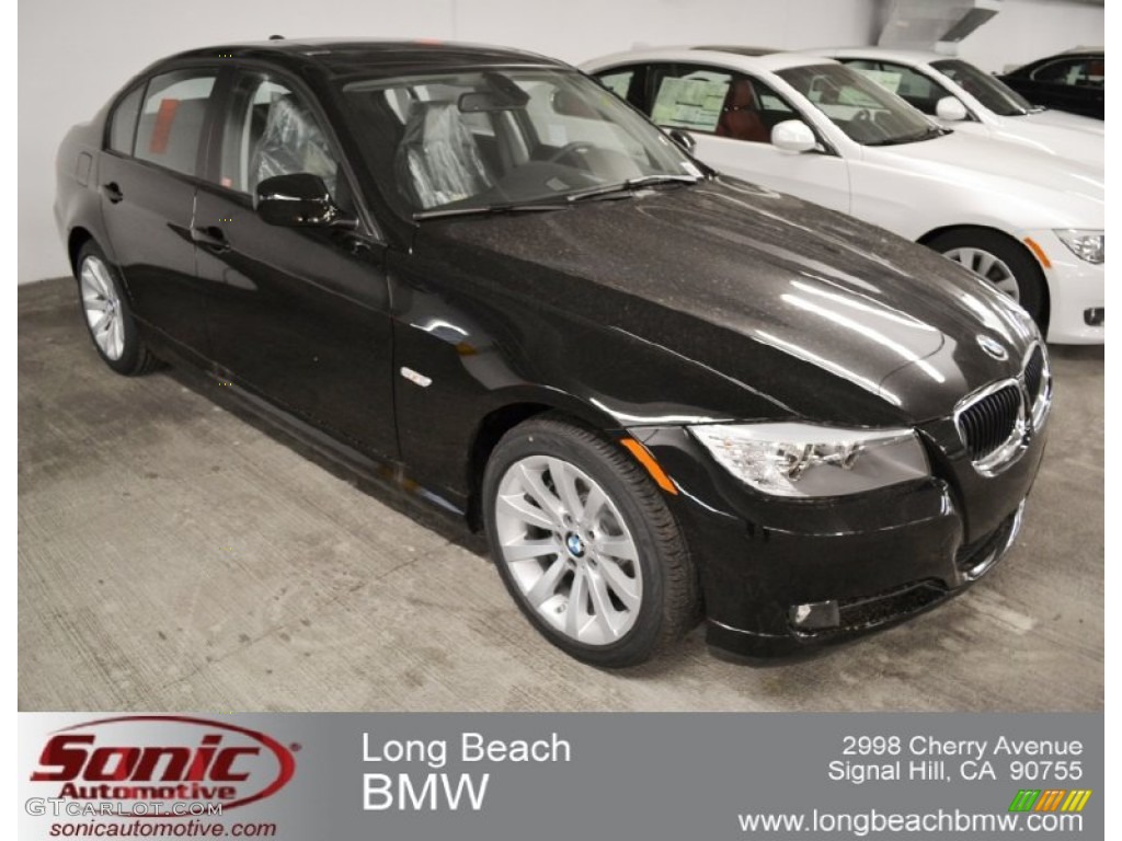 2011 3 Series 328i Sedan - Jet Black / Black Dakota Leather photo #1