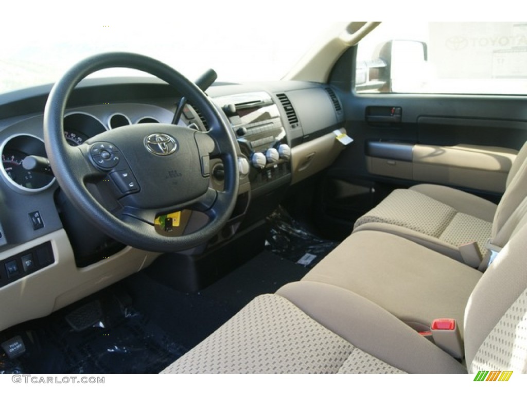 2012 Tundra Double Cab 4x4 - Barcelona Red Metallic / Sand Beige photo #5