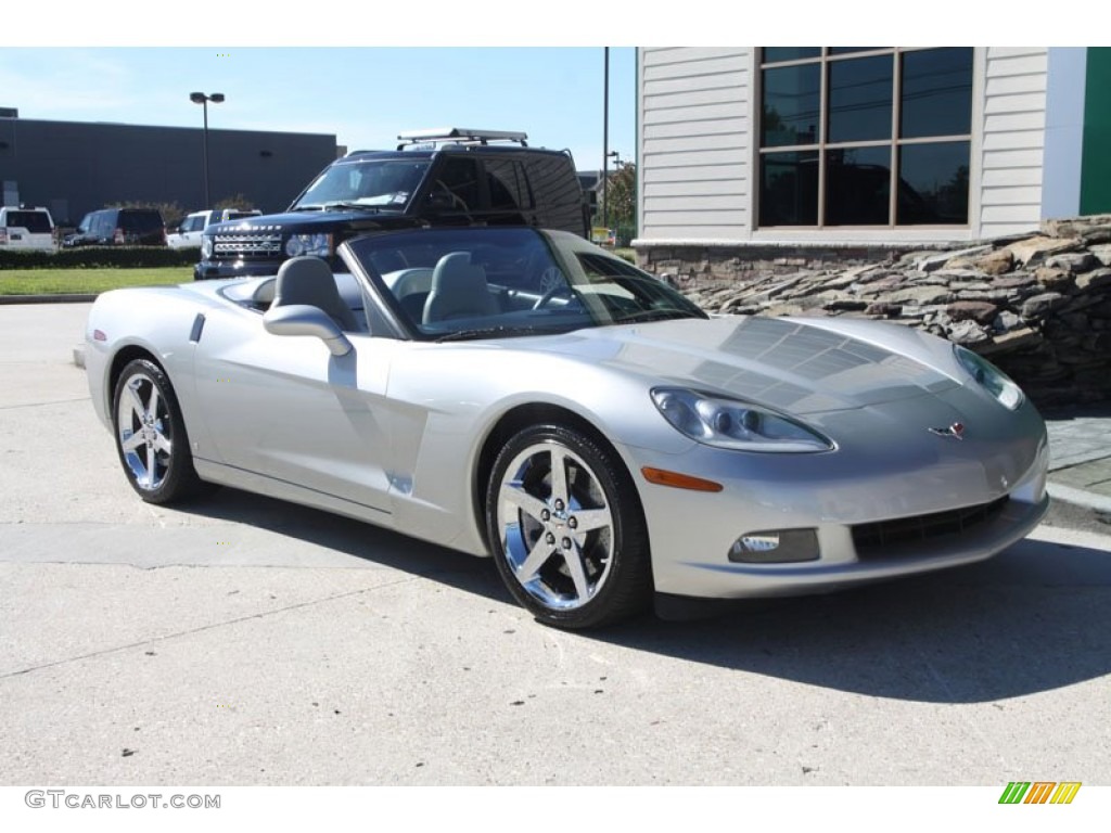 Machine Silver Metallic 2007 Chevrolet Corvette Convertible Exterior Photo #56344549