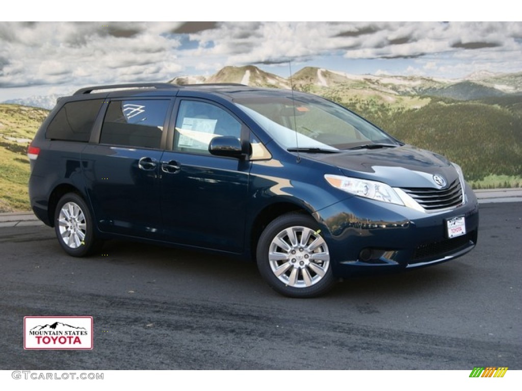 2012 Sienna LE AWD - South Pacific Pearl / Bisque photo #1