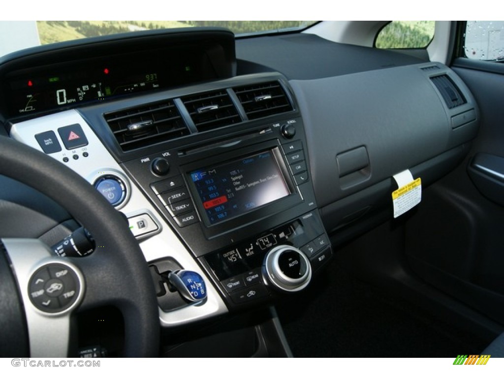 2012 Prius v Two Hybrid - Black / Dark Gray photo #7