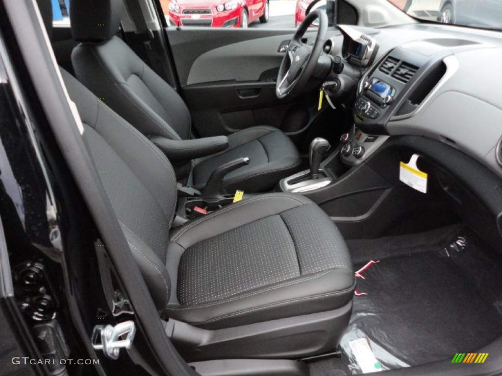 Jet Black/Dark Titanium Interior 2012 Chevrolet Sonic LTZ Sedan Photo #56350114