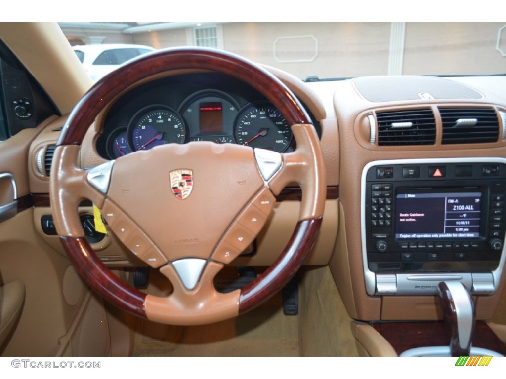 2005 Porsche Cayenne Standard Cayenne Model Havanna/Sand Beige Steering Wheel Photo #56352113