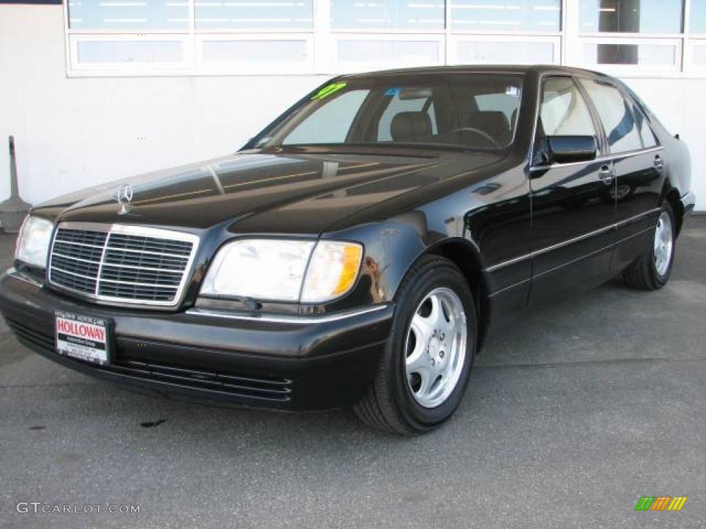 1997 S 320 Long Wheelbase Sedan - Black / Black photo #1