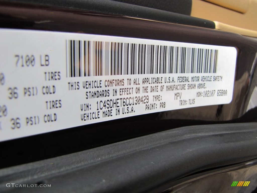 2012 Durango Color Code PR8 for Deep Molten Red Pearl Photo #56355587
