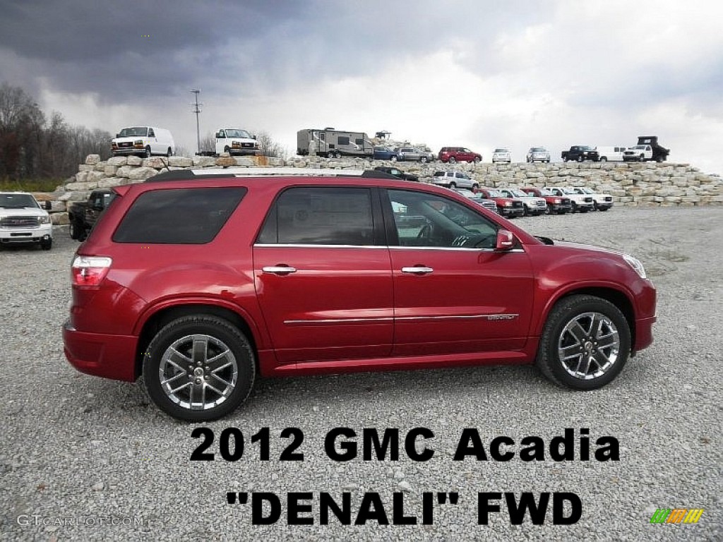 2012 Acadia Denali - Crystal Red Tintcoat / Ebony photo #1