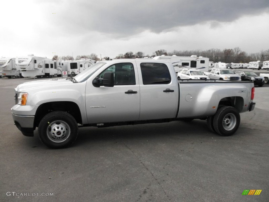 Quicksilver Metallic 2012 GMC Sierra 3500HD Crew Cab 4x4 Dually Exterior Photo #56356039