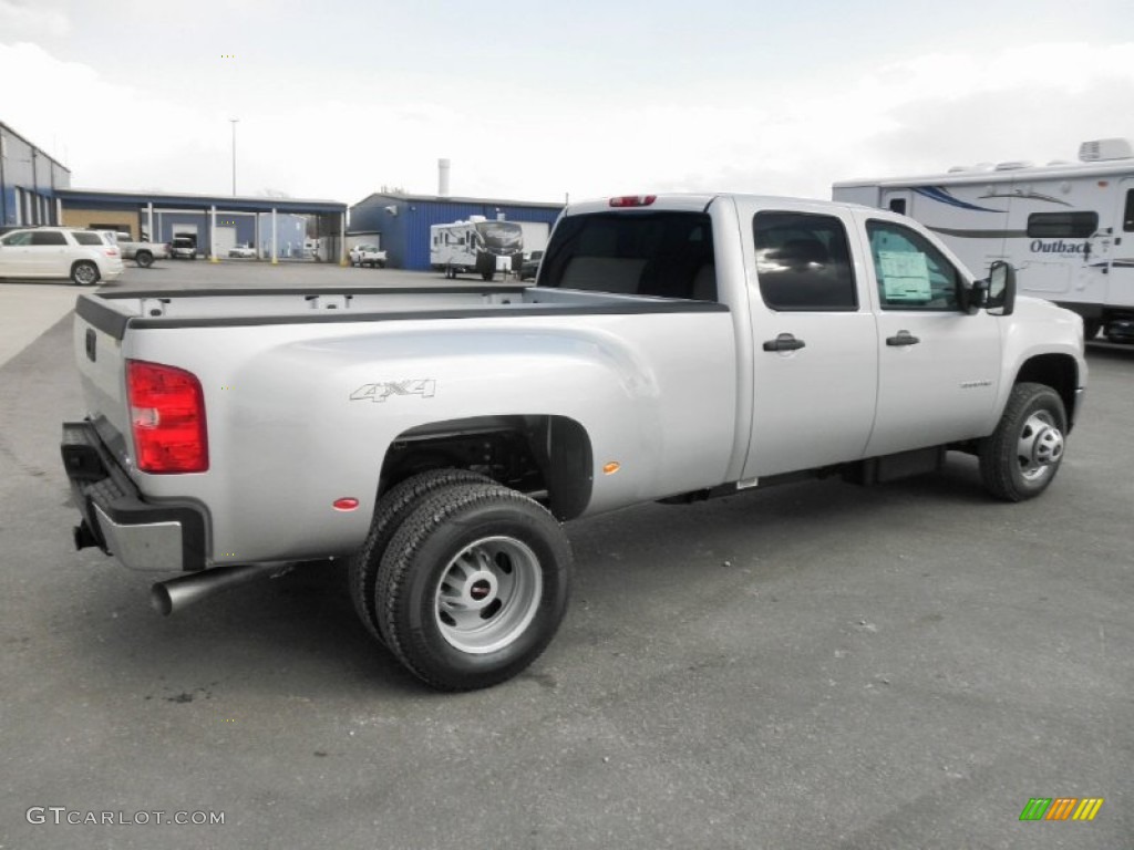 Quicksilver Metallic 2012 GMC Sierra 3500HD Crew Cab 4x4 Dually Exterior Photo #56356168