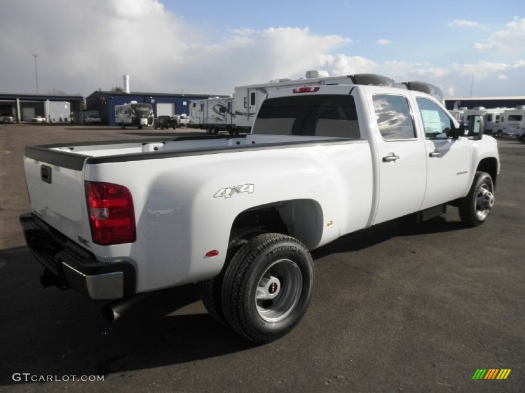 Summit White 2012 GMC Sierra 3500HD Crew Cab 4x4 Dually Exterior Photo #56356364