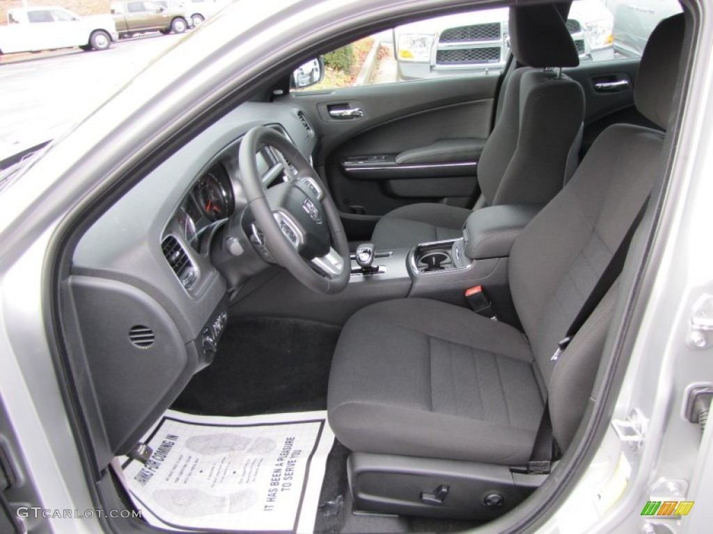 Black Interior 2012 Dodge Charger SXT Photo #56356498