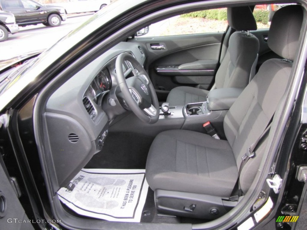 Black Interior 2012 Dodge Charger SXT Photo #56356606
