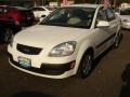 2009 Clear White Kia Rio LX Sedan  photo #1