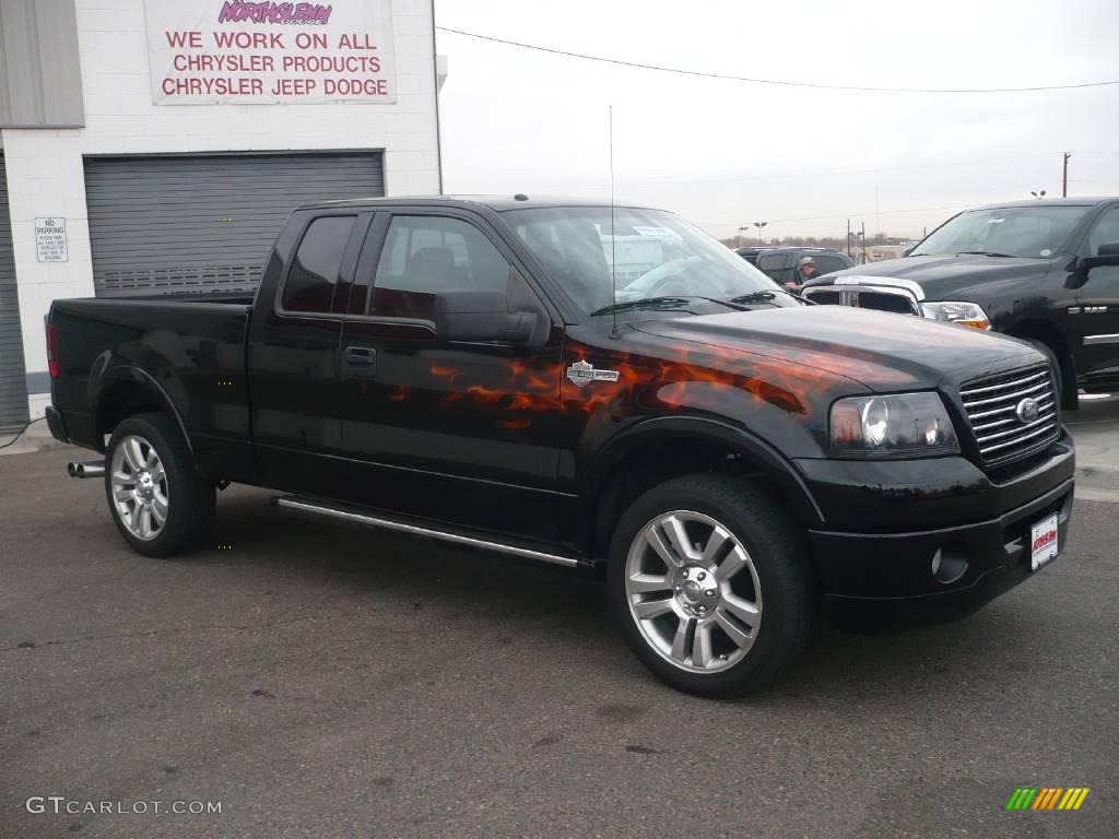 2006 F150 Harley-Davidson SuperCab 4x4 - Black / Black photo #3