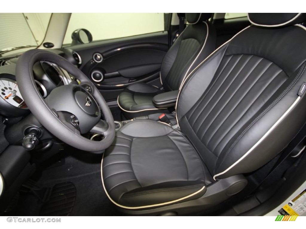 Carbon Black Lounge Leather Interior 2012 Mini Cooper S Clubman Photo #56358231