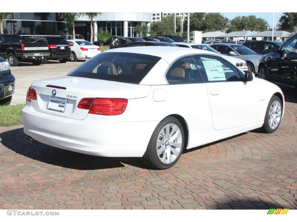 2012 3 Series 328i Convertible - Alpine White / Saddle Brown photo #7