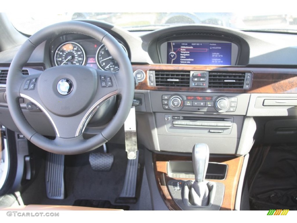 2012 BMW 3 Series 328i Convertible Saddle Brown Dashboard Photo #56358853
