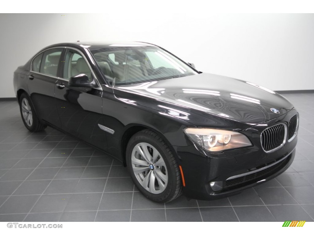 2012 7 Series 740i Sedan - Black Sapphire Metallic / Oyster/Black photo #1