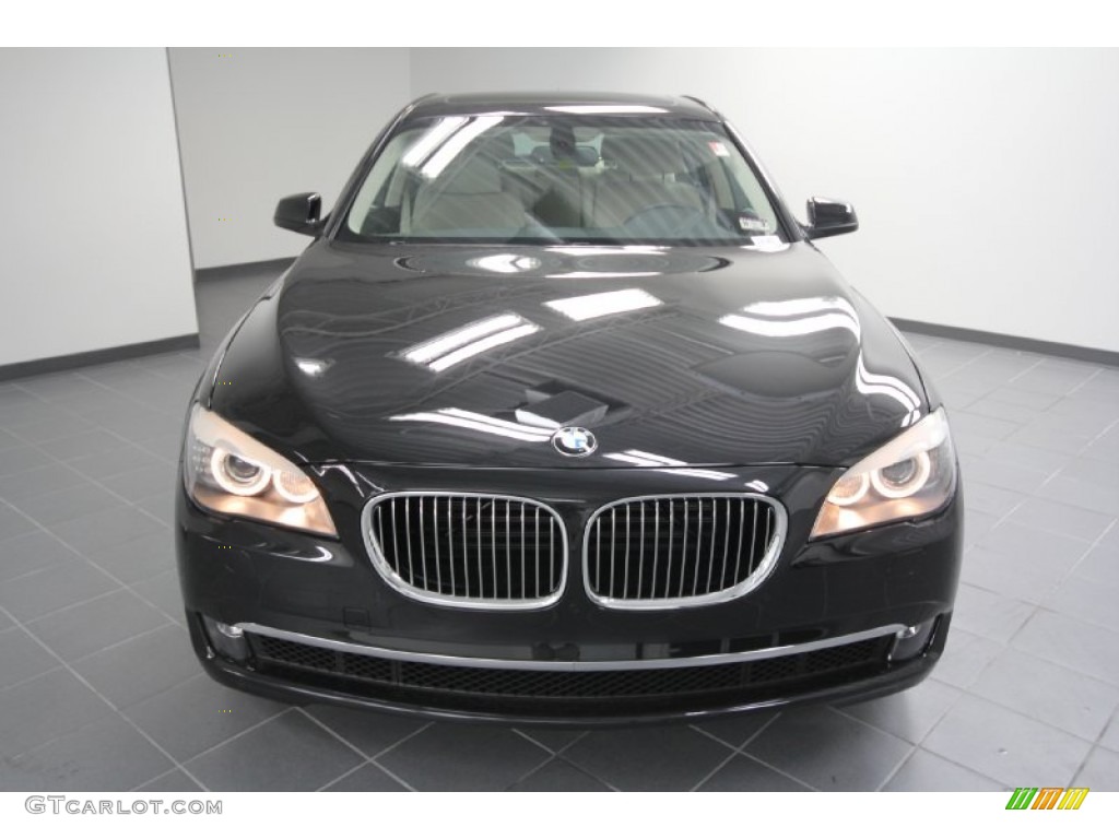 2012 7 Series 740i Sedan - Black Sapphire Metallic / Oyster/Black photo #2