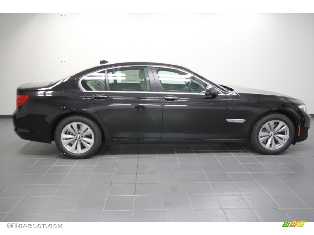 2012 7 Series 740i Sedan - Black Sapphire Metallic / Oyster/Black photo #3