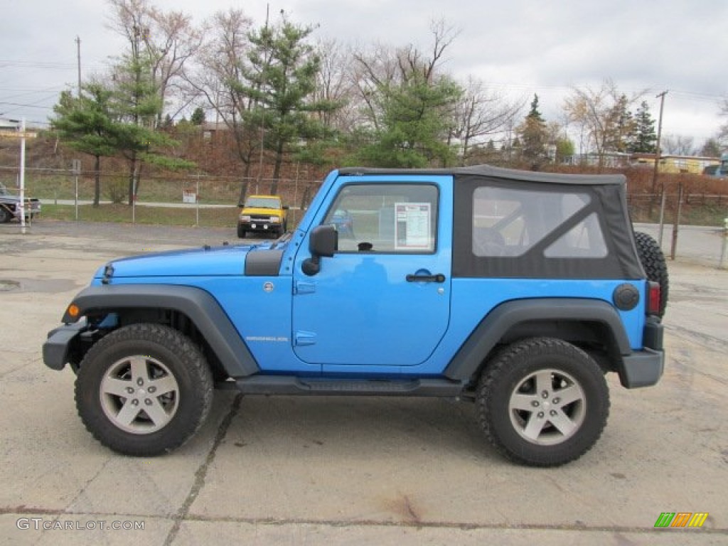 2010 Wrangler Sport Islander Edition 4x4 - Surf Blue Pearl / Dark Slate Gray/Blue photo #4