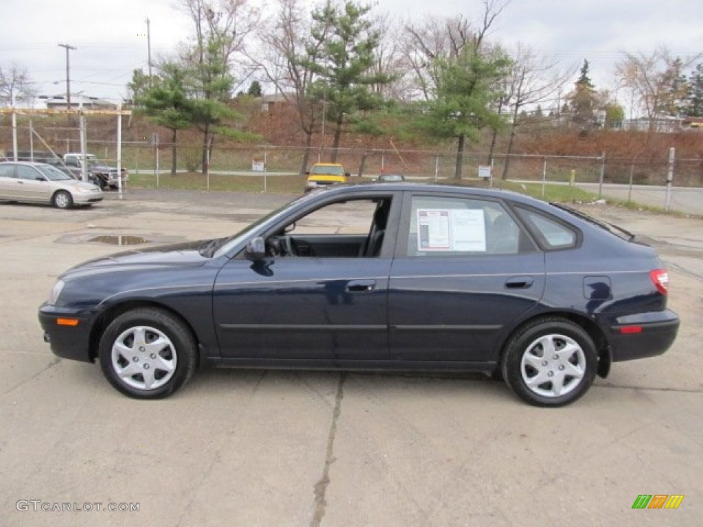 2005 Elantra GLS Hatchback - Moonlit Blue / Gray photo #5