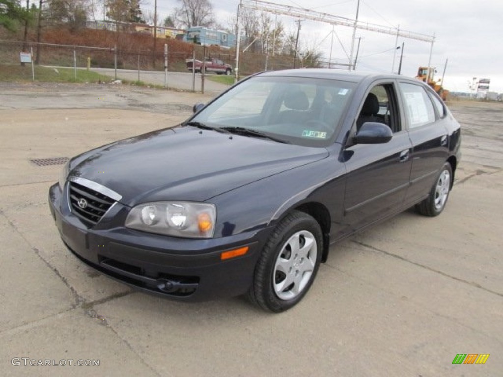 2005 Elantra GLS Hatchback - Moonlit Blue / Gray photo #6