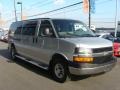 2010 Sheer Silver Metallic Chevrolet Express LT 3500 Extended Passenger Van  photo #3