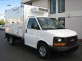 Summit White - Savana Cutaway 3500 Commercial Refrigerated Cargo Van Photo No. 1