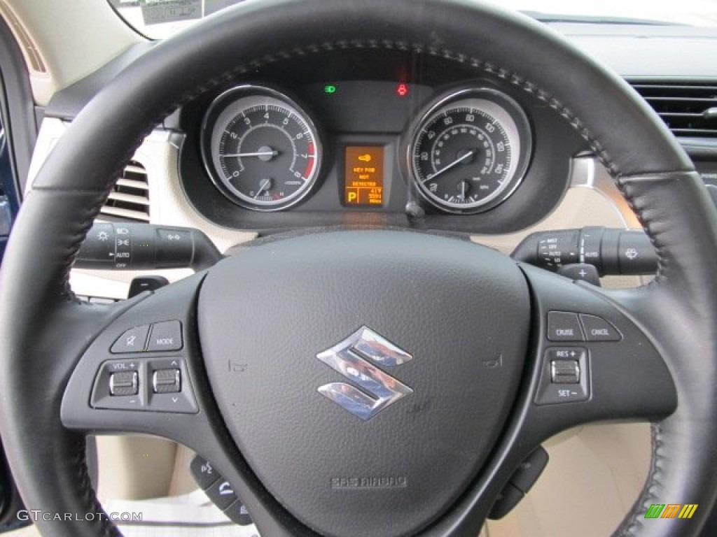 2010 Kizashi SLS AWD - Deep Sea Blue Metallic / Beige photo #15