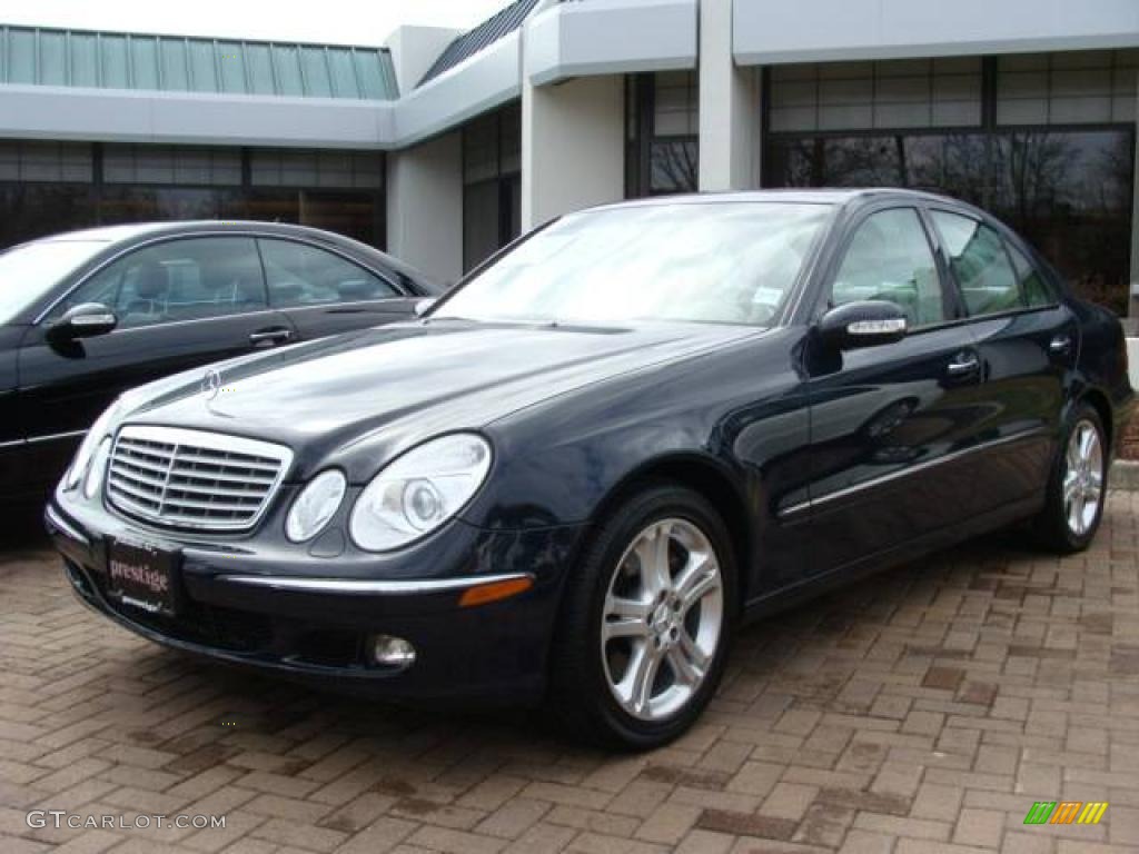 2005 E 500 4Matic Sedan - Midnight Blue / Stone photo #1