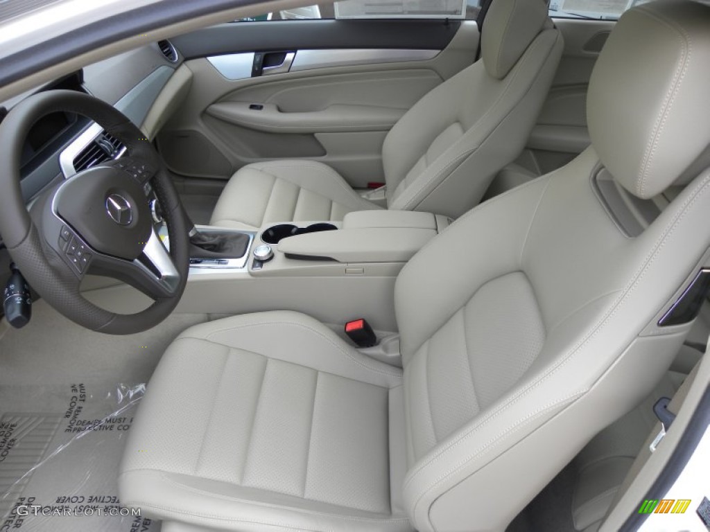 2012 C 350 Coupe - Diamond White Metallic / Almond Beige/Mocha photo #7