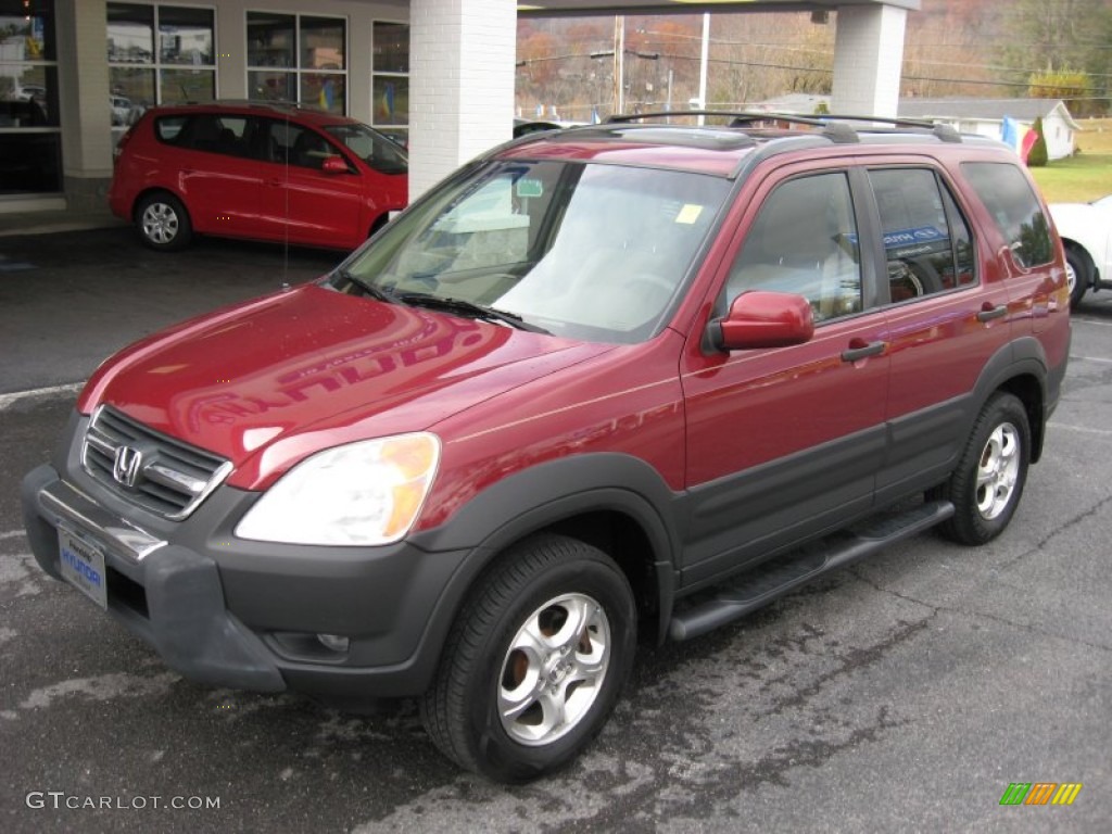 2002 CR-V EX 4WD - Chianti Red Pearl / Saddle photo #2