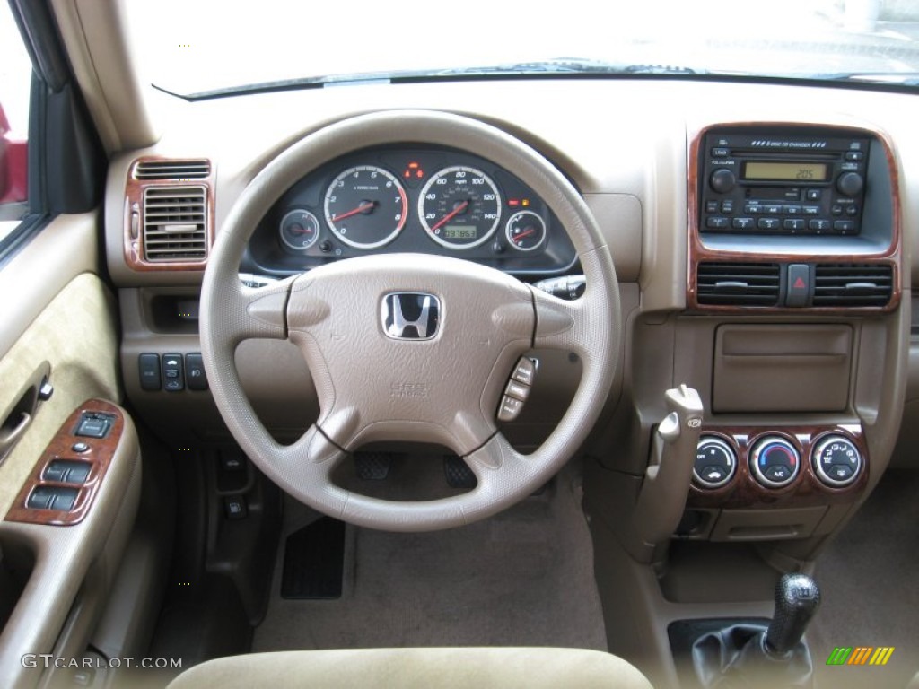 2002 CR-V EX 4WD - Chianti Red Pearl / Saddle photo #25