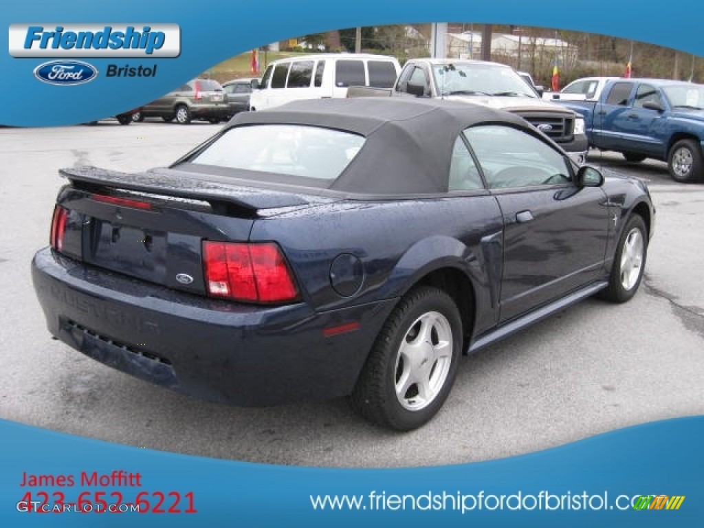 2001 Mustang V6 Convertible - True Blue Metallic / Medium Graphite photo #6