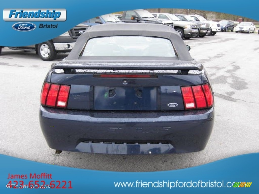 2001 Mustang V6 Convertible - True Blue Metallic / Medium Graphite photo #7