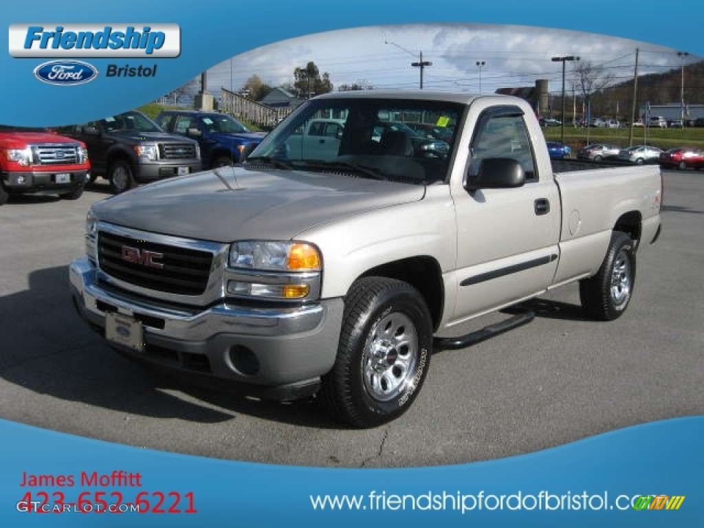 2006 Sierra 1500 SL Regular Cab 4x4 - Sand Beige Metallic / Dark Pewter photo #2