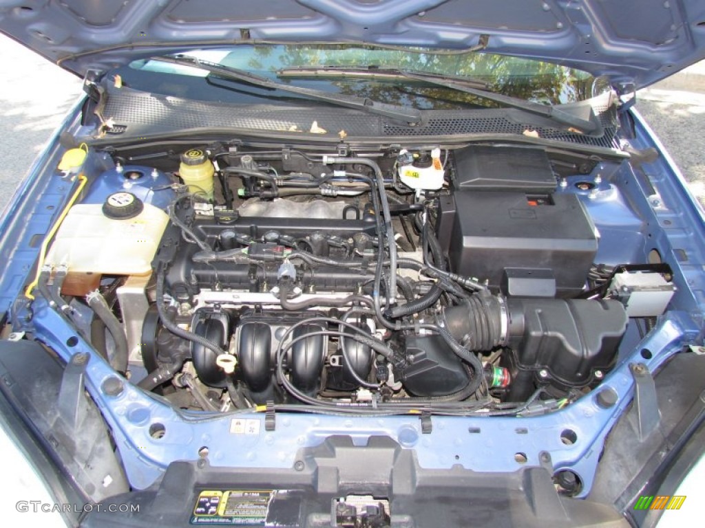 2005 Focus ZX4 S Sedan - French Blue Metallic / Dark Flint/Light Flint photo #19