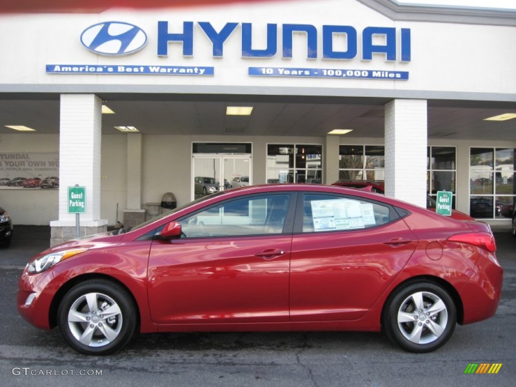 2012 Elantra GLS - Red Allure / Beige photo #1