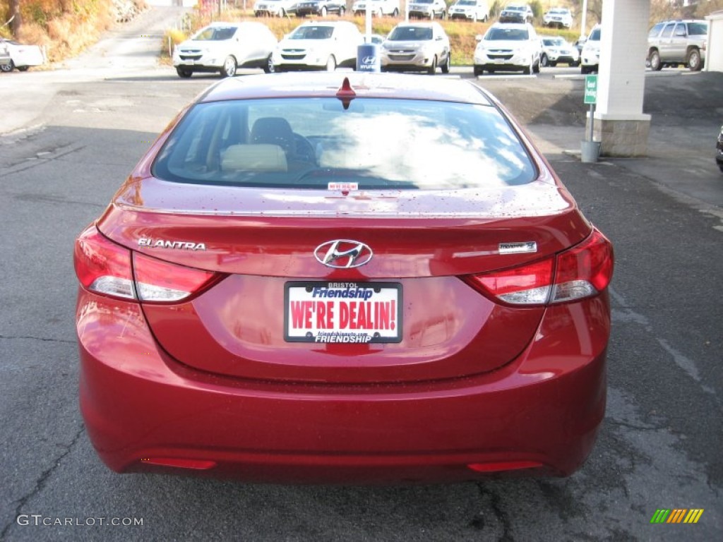 2012 Elantra GLS - Red Allure / Beige photo #7